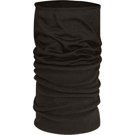Braga de cuello tubular larga, tejido micro-polar con perchado anti-pilling JERRY Adulto Negro