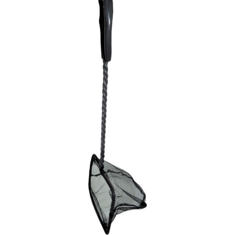 Epuisette filet noir, maille moyenne, 10 cm x 8.5 x 32 cm, aquarium - animallparadise