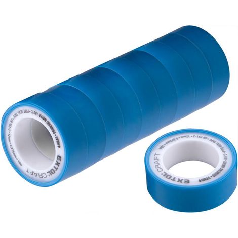 Rubans d'étanchéité en téflon EXTOL, lot de 10, 12 mm x 10 m 47531