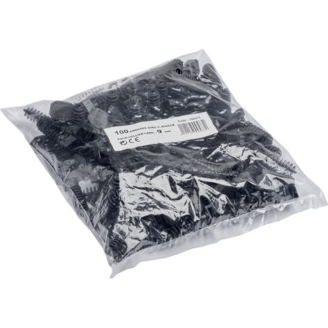 DEBFLEX - EMBASE A CHEVILLE POUR COLLIER 9 MM NOIR SACHET DE 100 - 709573