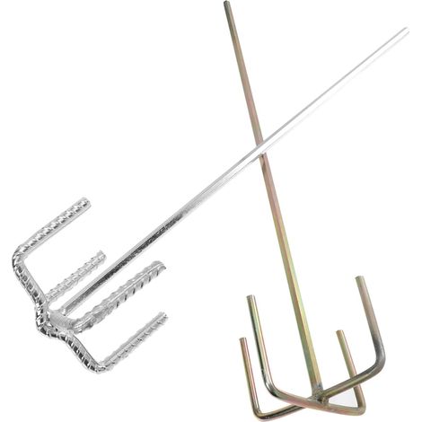 2pièces Mélangeur à Plâtre Tête De Mélangeur Pour Perceuse Électrique Bâtonnets Pour Ciment Et Peinture (1/5)