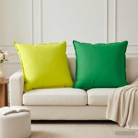 vidaXL Funda de almohada 6 uds. HOUTEN Verde 80 x 80 cm Poliéster (1/5)
