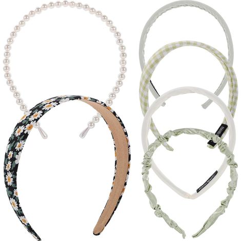 Pieces Green Decorative Headband in Plastic Fabric, Set, Lightweight (1/5)