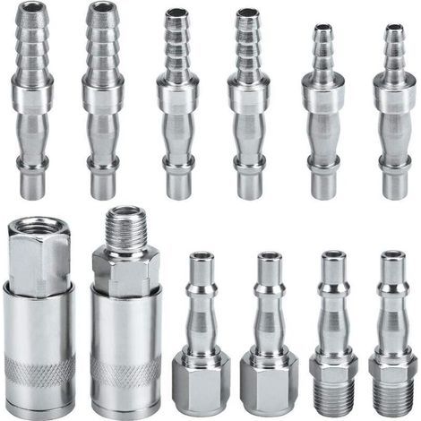 Tubo de aire comprimido Lntyq, acoplador de aire y kit de conectores macho y hembra, BSP 1/4" (1/4)