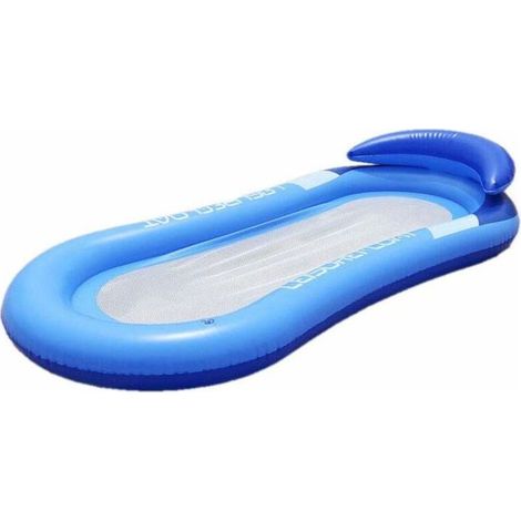 Hamacs d'eau, Hamac Floattant, Semi-immergé Recliner Lounge Filet Matelas Gonflable Flottant canapé à Eau Jouets de Piscine pour Adultes Enfants Plage Extérieur Lounger, Bleu, (1/4)