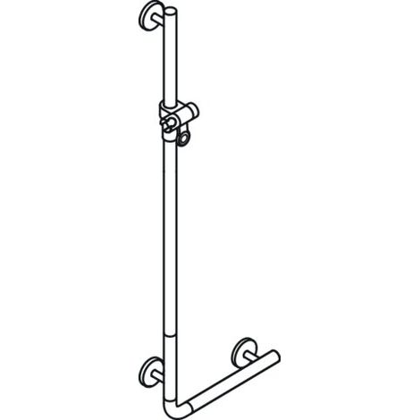 HEWI 950.33.23054 Poignée d'angle avec bouton H en 92, AM1:1100 (1/3)