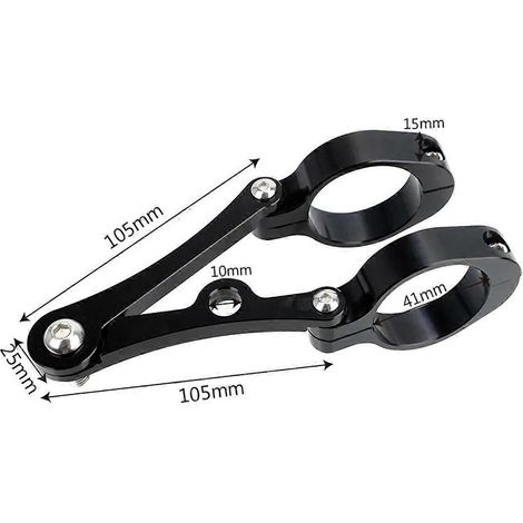 Support de fixation universel pour phare de moto, noir et argent (1/5)