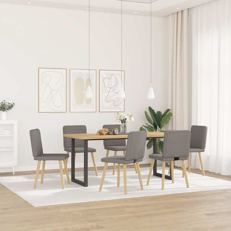 Maison Exclusive - Esszimmerstühle 6 Stk. Taupe Stoff