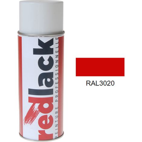 Aérosol de peinture – RAL 3020 Rouge signalisation – Satiné – multisupport – Redlack
