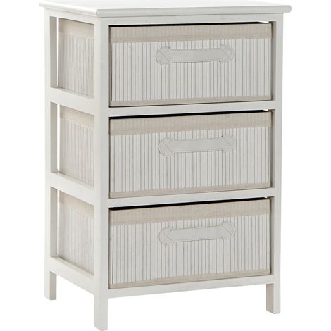 dkd-home-decor Cassettiera blanc 42x32x63 cm 3 tiroirs (1/5)
