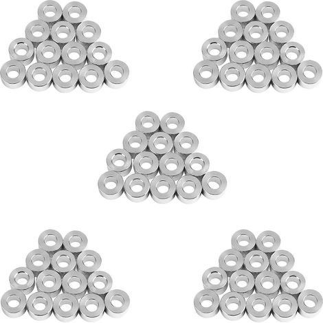 50 bagues plates en aluminium pour colonnes, douilles en aluminium de 6 mm, barrières en aluminium, accessoires pour imprimantes 3D Openbuilds (1/5)