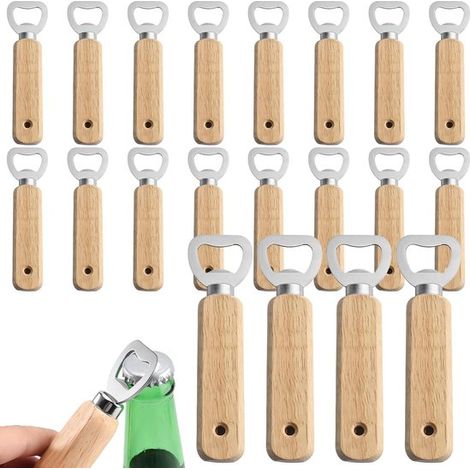 Zeynomax - Apribottiglie in legno personalizzabile con incisione - Apribottiglie per birra - Manico portatile - Legno - Apribottiglie per la casa - Adatto agli uomini (1/5)