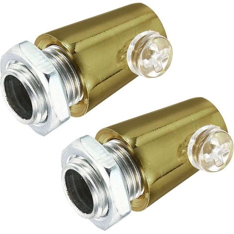A 2Pcs Lumière Cordon Poignées Connexion, Carbone Acier Lumière Câble Presse-étoupe avec Vis, pour Câblage suspendu Lumière Plafond Pendant Lampe, Laitonné (1/4)