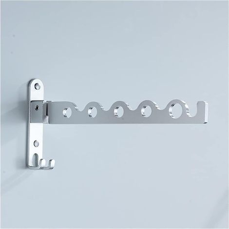 Porte Manteau Mural, Porte-Manteau Mural, Porte-Manteau à Bras pivotant, Gain de Place, for Salle de Bain, Chambre, buanderie(Argent) (1/5)