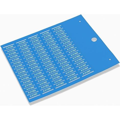 Repères de câbles à Carte MG-TPMF 4x20mm bleu