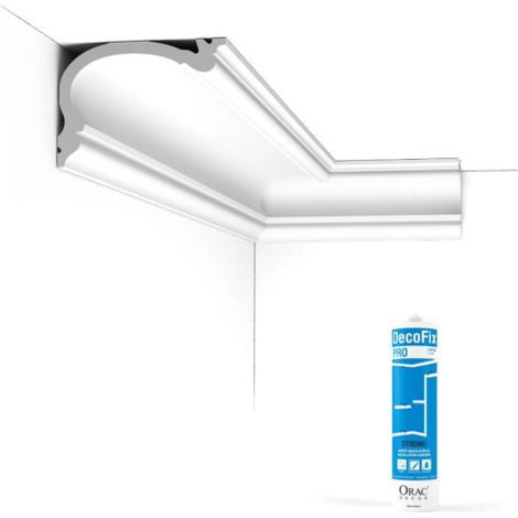 Cornisa Héritage - Orac Décor - L200 x A8,8 x A12,2 cm - Envase 10 ml C341 + 1 adhesivo  FDP500