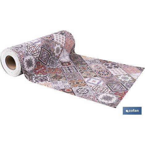 Rolle halbstarrer Vinylteppich (20 Meter) 52 cm breit mit geometrischem Design