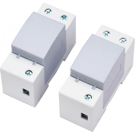 Dispositif de protection contre les surtensions 420 V CA, 2P+2P, 40 kA, parafoudre domestique, installation sur rail DIN (1/5)