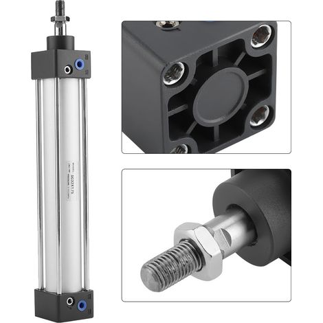 Vérin pneumatique double effet 32mm alésage course 200mm tige filetée (1/5)