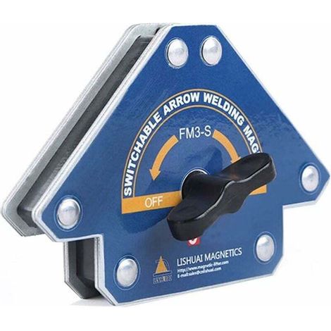 Schweißmagnete, 1 Stück FM3-S mit Schalter, 15-25 kg Schweißmagnetwinkel für 45°, 90°, 135° Winkelhalterungen (1/5)