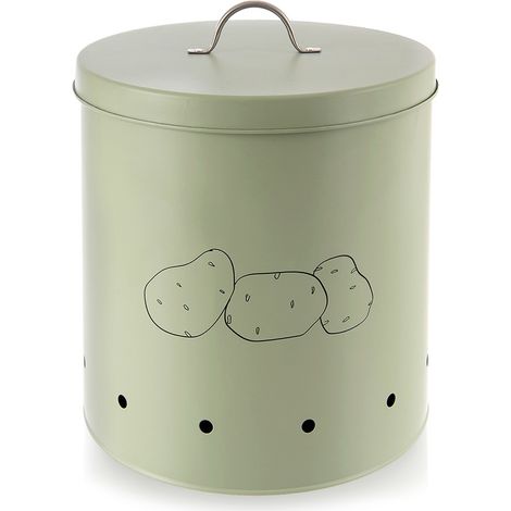 Contenedor metálico verde para frutas y verduras VERDE 8,7 l (1/4)
