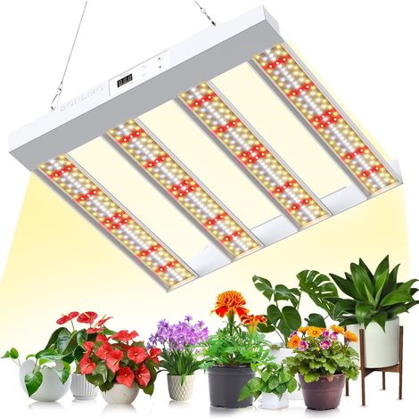 SPF1200 PRO Lampe de culture LED 120 W, 90 x 90 cm, couverture 660 LED, spectre complet semblable au soleil avec UV et IR, variateur de lumière et de floraison, lampe de croissance de légumes et de fl (1/5)