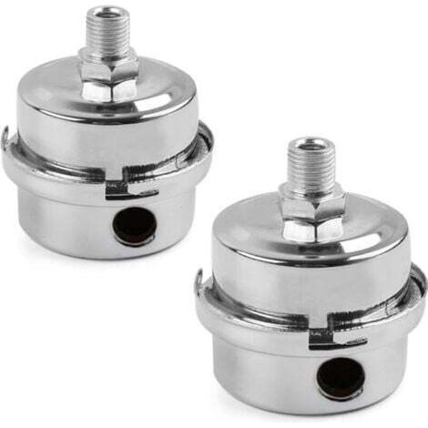 Set aus 2 Luftkompressor-Schalldämpfern, Metall-Luftfilter, Ansaugfilter für Kompressoren zur Staubabweisung und Geräuschreduzierung – 16 mm