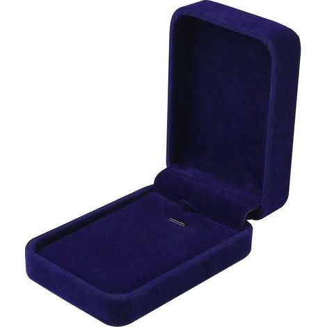 Velours Collier Boîte Bijoux Pendentif Boîte Cadeau Organisateur Boîtes De Rangement (bleu) (1/5)