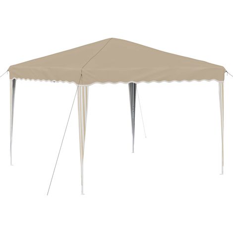Pop-up Party Tent 288 x 288 x 245 cm Cream Oxford Fabric vidaXL