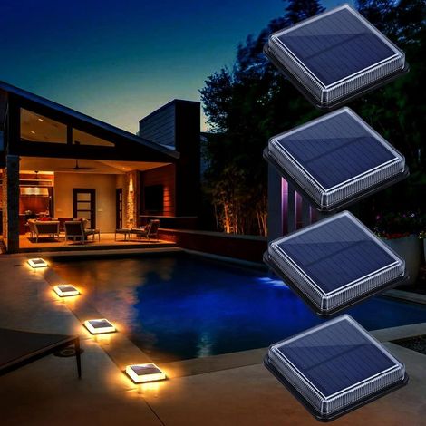 Lot de 4 lampes solaires de jardin étanches IP68 (1/5)