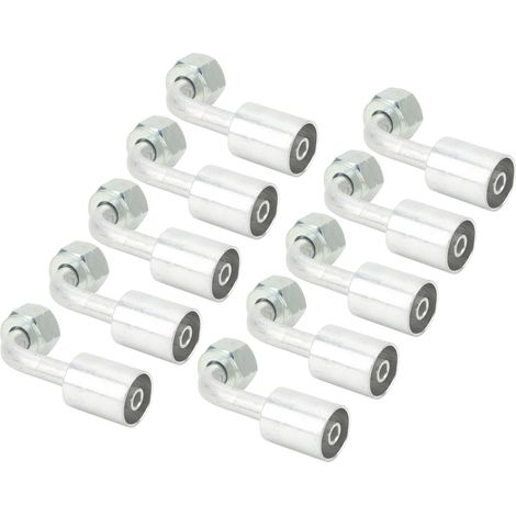 10 Stück Kfz-Klimaanlagen-Winkelverbinder 90° Aluminiumgelenk Universalpassform (1/5)