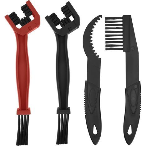 4-teiliges Motorrad-/Fahrradketten-Reinigungsbürsten-Set, Reinigungsbürste für Mountainbike- und Motorradketten und -ritzel (C-4 Stück) (1/5)