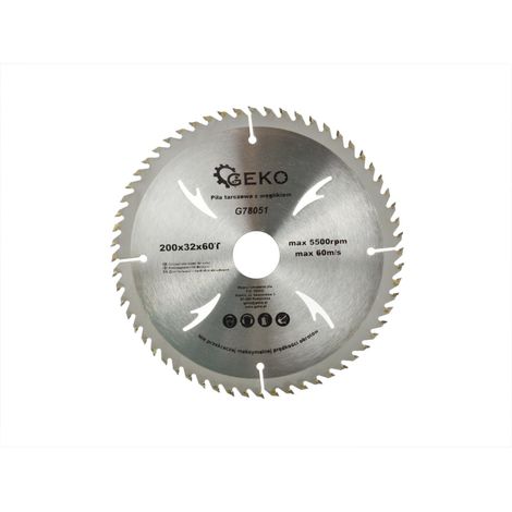 Geko TCT Kreissägeblatt Stahl 200 mm 60 Zähne