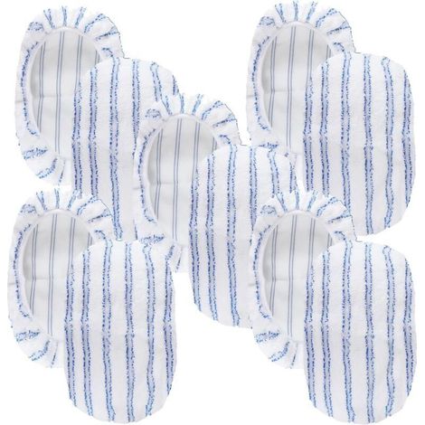 Waschbare Mikrofaser-Ersatzpads – 10er-Packung, 38 x 20 cm, kompatibel mit Moppköpfen, Nass- und Trockenreinigung