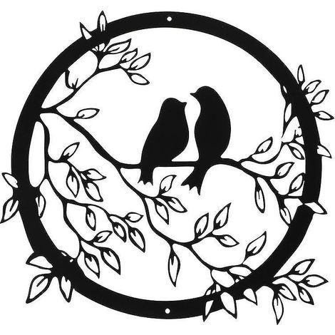 1 ensemble de décoration murale silhouette d'oiseau (1/3)