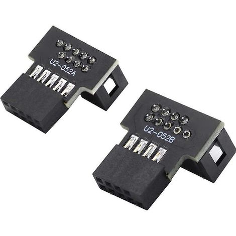 1 jeu de connecteurs USB 2.0 coudés à 90° (mâle/femelle) 10 broches 9 broches -- (1/5)