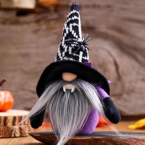 Gnome d'Halloween en peluche sans visage, décoration de table, cadeau pour enfants (1/5)