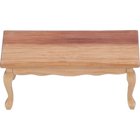 Table basse de salon pour maison de poupée miniature en bois à l'échelle 1/12, accessoire de modèle réduit. (1/5)