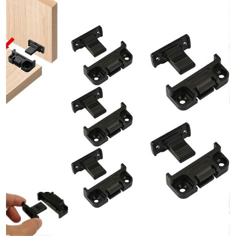 Connecteurs de colonne romaine à dégagement rapide réglables/fixes en plastique assortis, clips de fixation rapide pour panneaux muraux compatibles (1/5)