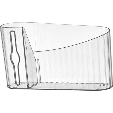 Distributeur de Sacs Poubelle Transparent, Support de Rouleau de Sacs à Montage Murale sans Percer, Organiseur de Stockage Économique d'Espace pour Cuisine/Salle de Bain (1/5)