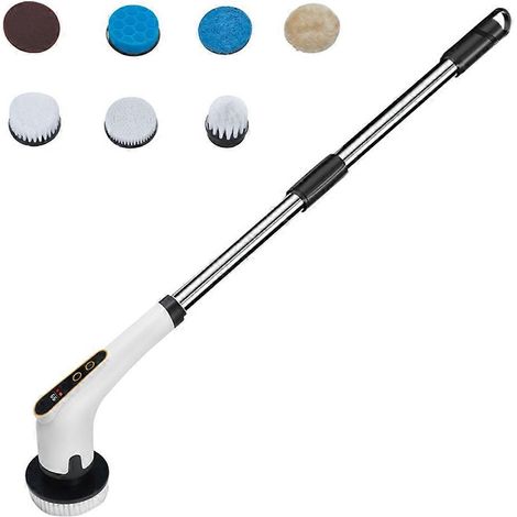 Brosse de nettoyage électrique 7 en 1 pour fenêtres, murs, salle de bain, toilettes et sols (rétractable) (1/5)
