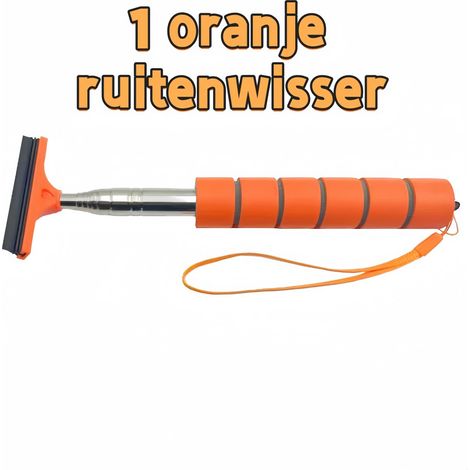 Essuie glace rétractable portable pour nettoyage de voiture par temps de pluie et de brouillard orange (1/5)