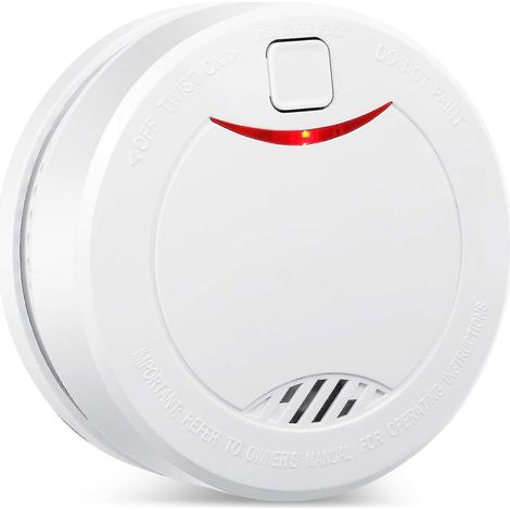 Détecteur de fumée, détecteur d'incendie, autonomie de la batterie : 10 ans, avec alarme incendie intelligente (1/5)