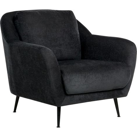 Armchair EIBY Chenille Black (1/5)