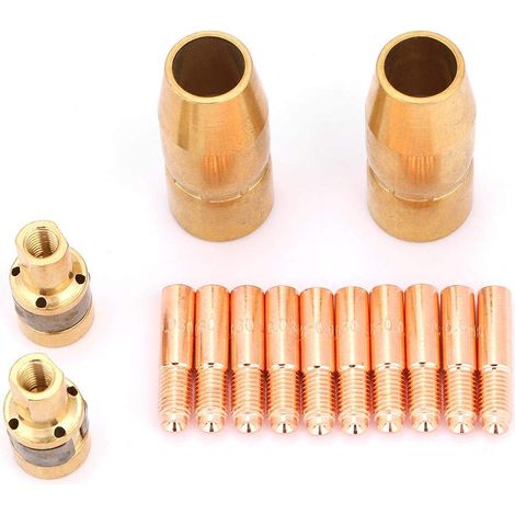 Lot 14 pièces kit soudage – pointe contact + buse MIG + adaptateur – Miller (1/5)