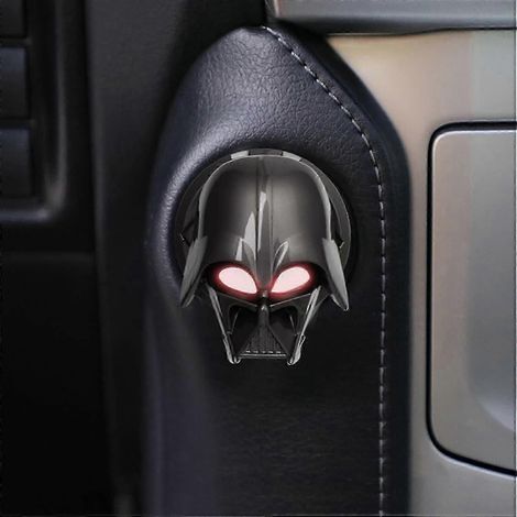 Protection anti-rayures pour bouton de démarrage sans clé de voiture Dark Vador Star Wars, autocollant décoratif en métal pour interrupteur d'allumage (1/2)
