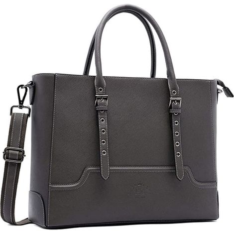 Sacoche Ordinateur Portable 15.6 Pouces, Mallette Tote Multifonction Femme, Sac à Main Business avec Compartiment Spacieux pour Bureau Université (1/5)