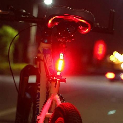 Feu Avant Vélo - Feu Arrière Vélo - Éclairage LED USB Rechargeable - Pour VTT Route Urbain - 1 Pièce (1/4)