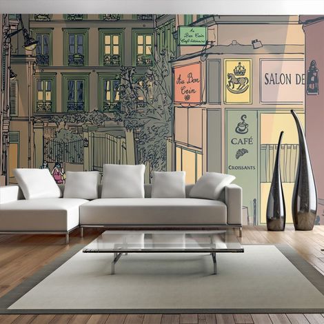 Papier Peint "Petit Déjeuner à Paris" 270x450cm (1/2)