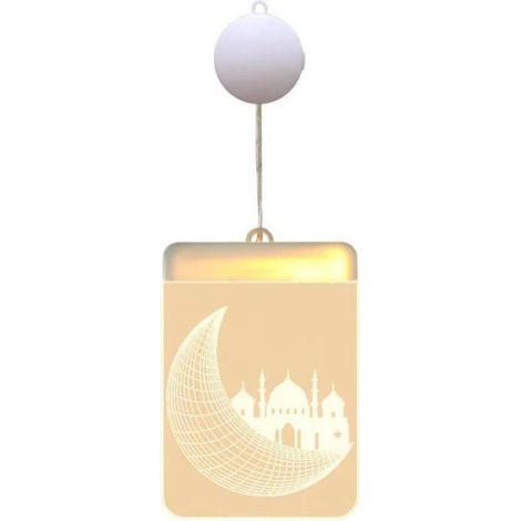 Chaîne Lumineuse LED - Lampe Murale 3D à Ventouse - Décoration d'Ambiance pour Chambre ou Ramadan - 2 Pièces (1/4)